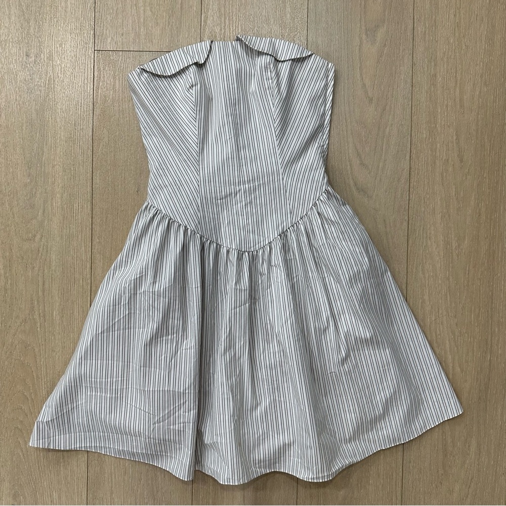 vintage betsey johnson bust corset pinstripe dress